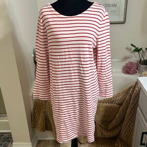 J. Crew Red and White Striped Top